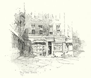 Mitre Tavern, Londra (lito) by Herbert (after) Railton