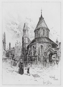 Tapınak Kilisesi (gravür) by Herbert (after) Railton