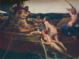 Ulysses ve Sirenler, 1909, c1950. by Herbert James Draper