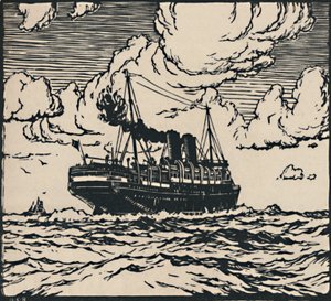 Denizde Buharlı Pişirici, 1919 by Herbert Kerr Rooke