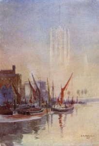 Sonbahar Sabahı, Millbank (renkli taş) by Herbert Menzies (after) Marshall