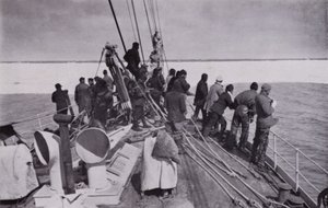 Paket buza yaklaşım (s/b fotoğraf) by Herbert Ponting