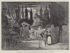 Nürnberg'deki Martha's Garden'daki Lyceum Tiyatrosu'nda Faust'un Canlanması by Herbert Railton