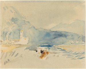 Dağlar ve Dere ile Bir Manzara by Hercules Brabazon Brabazon