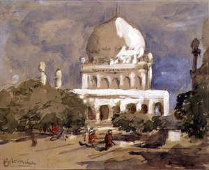 Golconda (sulu boya, kağıt üzerine guaj) by Hercules Brabazon Brabazon