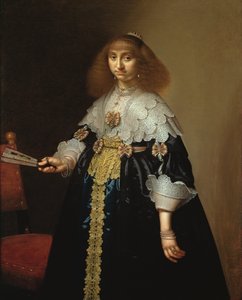 Ayrıntılı İşlemeli Kostümlü Bir Bayan Portresi, 1640