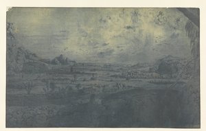 Çitlerle çevrili Tarlalı Dağ Vadisi by Hercules Segers
