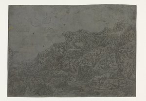 Alçak Bulutlu Kayalık Manzara Alçak Bulutlu Kayalık Vadi by Hercules Segers