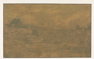 Nehirli Vadi ve Dört Kuleli Kasaba by Hercules Segers