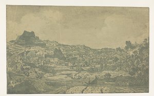 Nehirli Vadi ve Dört Kuleli Kasaba by Hercules Segers
