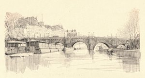Kilitlerden görülen Pont Neuf, 1915