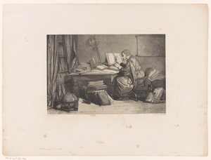 Bir çalışma odasında bilim adamı by Herman Frederik Carel ten Kate