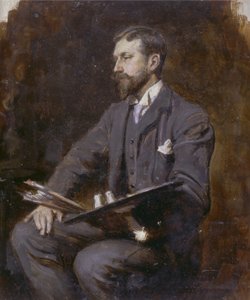 Olası kendi portresi, c.1890-1900 by Herman Gustave Herkomer