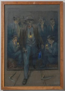 Madenciler şaft kafesini terk ediyor by Herman Heijenbrock