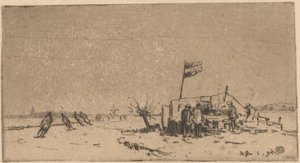 Patenciler ile kış manzarası