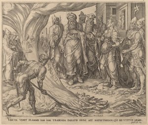 Tamar idama getirildi by Herman Jansz Muller after Maerten van Heemskerck