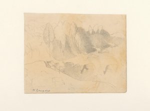 Sığırların otladığı vadi by Herman Kruyder (signed by artist)