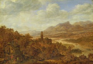 Ren Nehri Manzarası, 1652 by Herman the Younger Saftleven