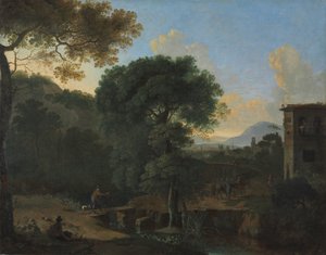 Gezginlerle Manzara by Herman van Swanevelt