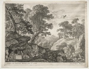 Tövbekarlar: Sts ile Manzara. Paul ve Anthony by Herman van Swanevelt