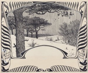 Jugendstil Sınırında Bir Kış Manzarası by Hermann Hirzel