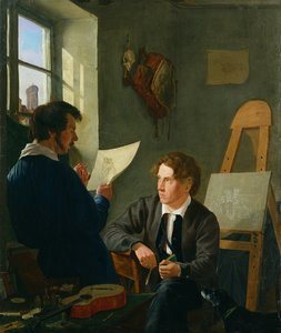 Hermann Kauffmann ve Georg Haeselich (1806-94), Kauffmanns Münih Stüdyosunda, 1830