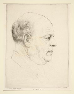 HN Bialik (profilde baş portresi) by Hermann Struck