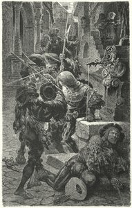 Erfurt'ta öğrenciler ve Landsknechts arasındaki çatışma, 1510 by Hermann Vogel