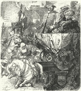 Wuttemberg Dükü Ulrich, Kutsal Roma İmparatoru V. Charles'ın önünde kendini alçaltıyor, 1548 by Hermann Vogel
