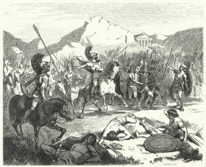 Epaminondas, Theban ordusunu savaşa davet ediyor by Hermann Vogel