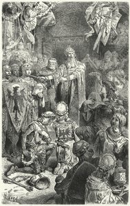 Mainz'de bir ziyafette Frederick Barbarossa by Hermann Vogel