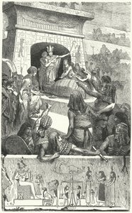 Eski Mısır firavununun cenazesi by Hermann Vogel