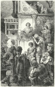 Giovanni Boccaccio, Floransa halkına Dantes İlahi Komedyasını okuyor, 14. Yüzyıl by Hermann Vogel