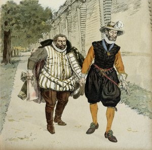 Henry IV (1553-1610) ve Charles de Lorraine, Mayenne Dükü (1554-1611). 1596