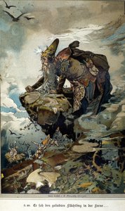 Jacob (1785-1863) ve Wilhelm (1786-1859) Grimm kardeşler tarafından yazılmış bir masal için Vogel çizimi by Hermann Vogel