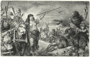 Zulümden kaçan Waldensian hareketinin üyeleri by Hermann Vogel