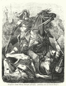 Siegfried, Kral Ludegast'ı ele geçirdi by Hermann Vogel