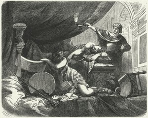 Bir Roma ziyafetinden sonraki sabah by Hermann Vogel