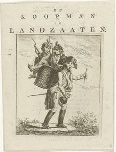 Askerlerle şarkı sayfası ve çizgi film Willem V üzerinde çizgi film Landzaaten