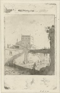şehir manzarası İtalyan manzarası by Hermanus Fock