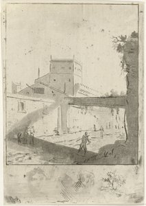 şehir manzarası İtalyan manzarası by Hermanus Fock