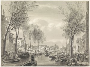 Felaketten sonra Steenschuur'da restorasyon çalışması, 1807 by Hermanus Numan (possibly)