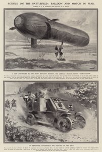Savaş alanında bilim: savaşta balon ve motor (lito) by Hermanus Willem (after) Koekkoek