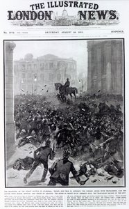 Liverpool General Transport Strike'da savaşmak, 'The Illustrated London News' kapağı, 19 Ağustos 1911 (baskı)