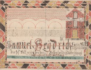 Samuel Heydrich için çizim, 1845 (kağıt üzerinde mürekkep, wc ve kurşun kalem)