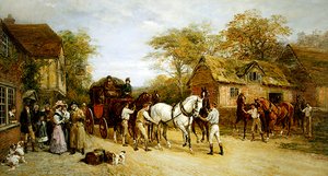 handa beklemek (tuval üzerine yağlı boya) by Heywood Hardy