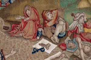 Hieronymus Bosch'un çalışmasından ilham alan goblen, yaklaşık 1560 (altın, gümüş, ipek ve yün)