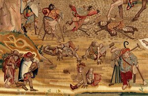 Hieronymus Bosch'un çalışmasından ilham alan duvar halısı, yaklaşık 1560 (altın, gümüş, ipek ve yün)