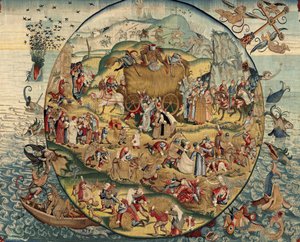 Hieronymus Bosch'un çalışmasından ilham alan duvar halısı, yaklaşık 1560 (altın, gümüş, ipek ve yün)