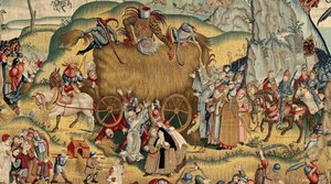 Hieronymus Bosch'un çalışmasından ilham alan goblen, yaklaşık 1560 (altın, gümüş, ipek ve yün)